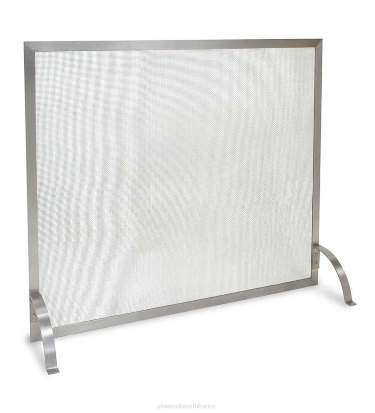 Plow & Hearth cheminée écran de cheminée à panneau unique newport en acier inoxydable - acier inoxydable 0BNZ2906