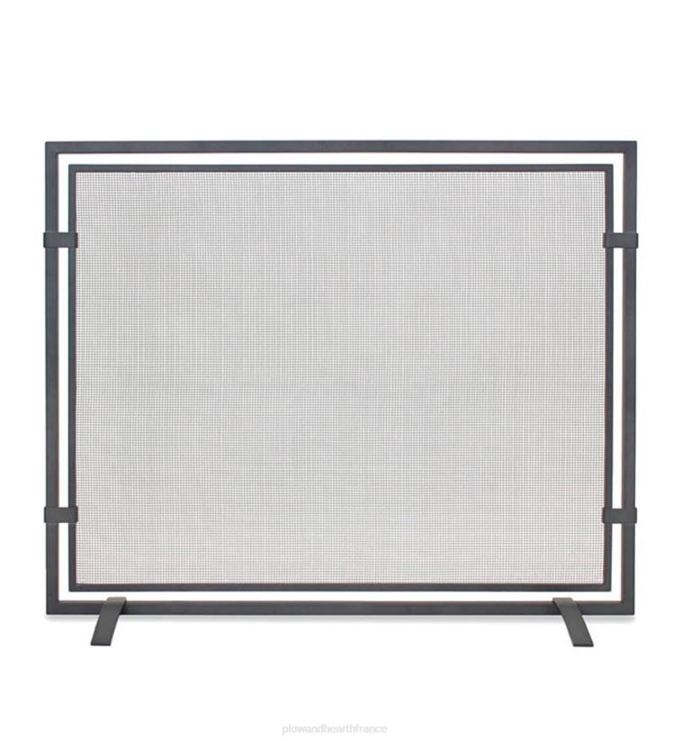 Plow & Hearth cheminée écran de cheminée à panneau unique sinclair en finition fer naturel - fer 0BNZ2879