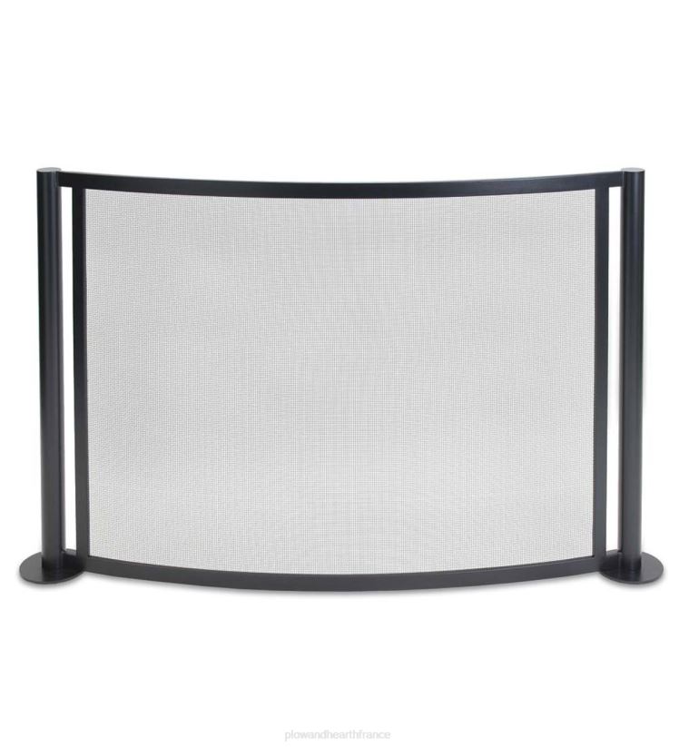 Plow & Hearth cheminée écran de cheminée panoramique courbé - noir 0BNZ2901