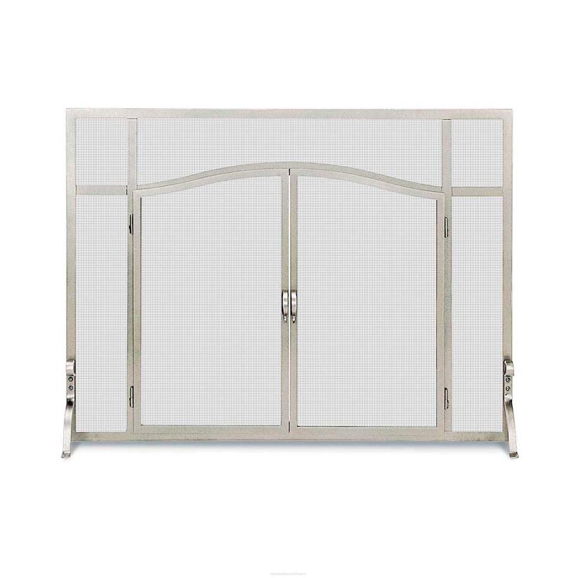 Plow & Hearth cheminée grand garde plat personnalisé avec portes cintrées - noir 0BNZ2927