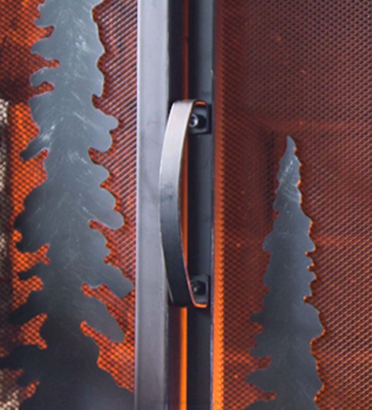 Plow & Hearth cheminée grand pare-feu pour cabane de montagne avec porte - noir 0BNZ3246