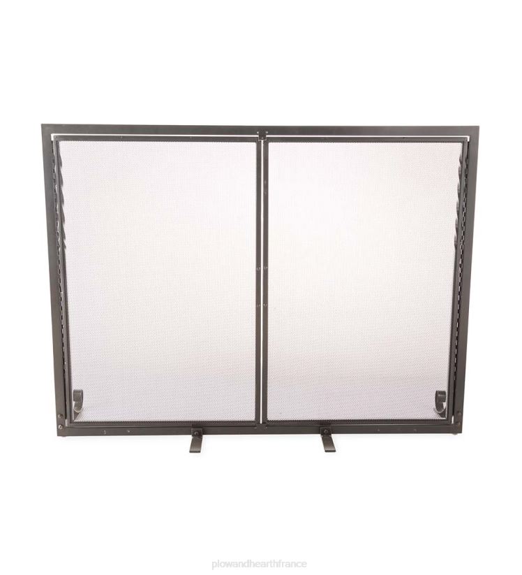 Plow & Hearth cheminée pare-feu Deep Creek avec portes, grand - noir 0BNZ3240