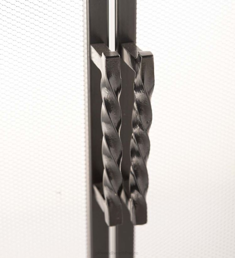 Plow & Hearth cheminée pare-feu Deep Creek avec portes, grand - noir 0BNZ3240