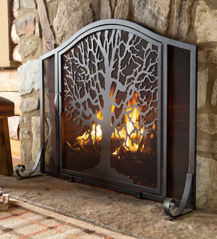 Plow & Hearth cheminée pare feu arbre de vie avec porte 0BNZ2870