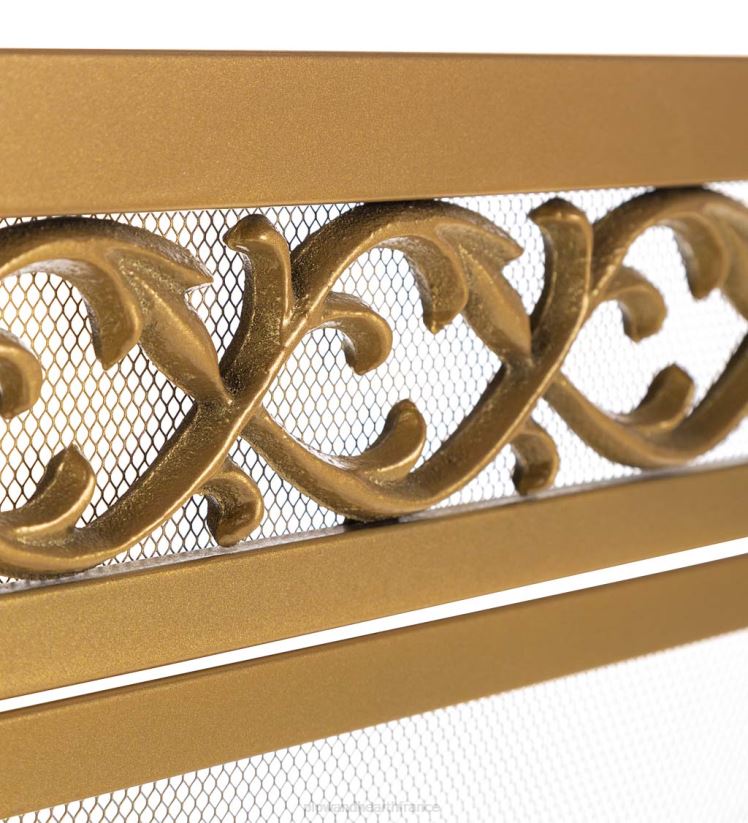 Plow & Hearth cheminée pare-feu à volutes en fonte avec portes 0BNZ2869