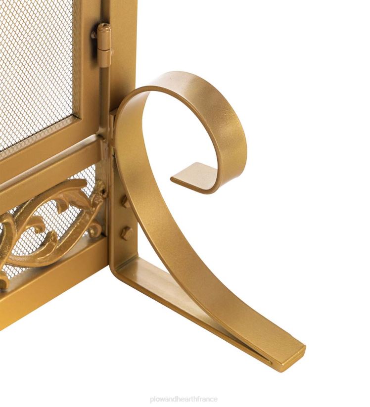 Plow & Hearth cheminée pare-feu à volutes en fonte avec portes 0BNZ2869