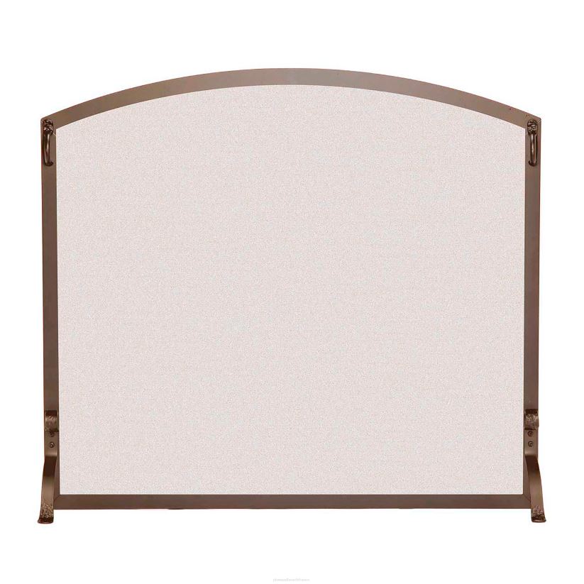 Plow & Hearth cheminée petite protection plate personnalisée avec dessus arqué - moins de 1 350 pouces carrés - bronze bruni 0BNZ2926