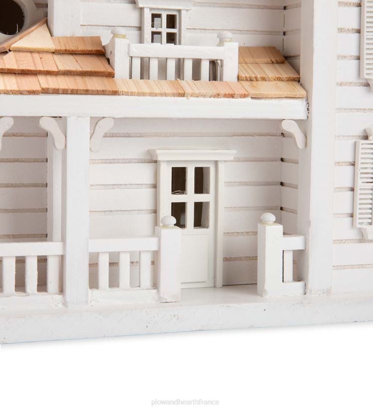 Plow & Hearth cour et jardin Ensemble de nichoirs éclairés et de poteaux sur pied Kingsgate Cottage 0BNZ80