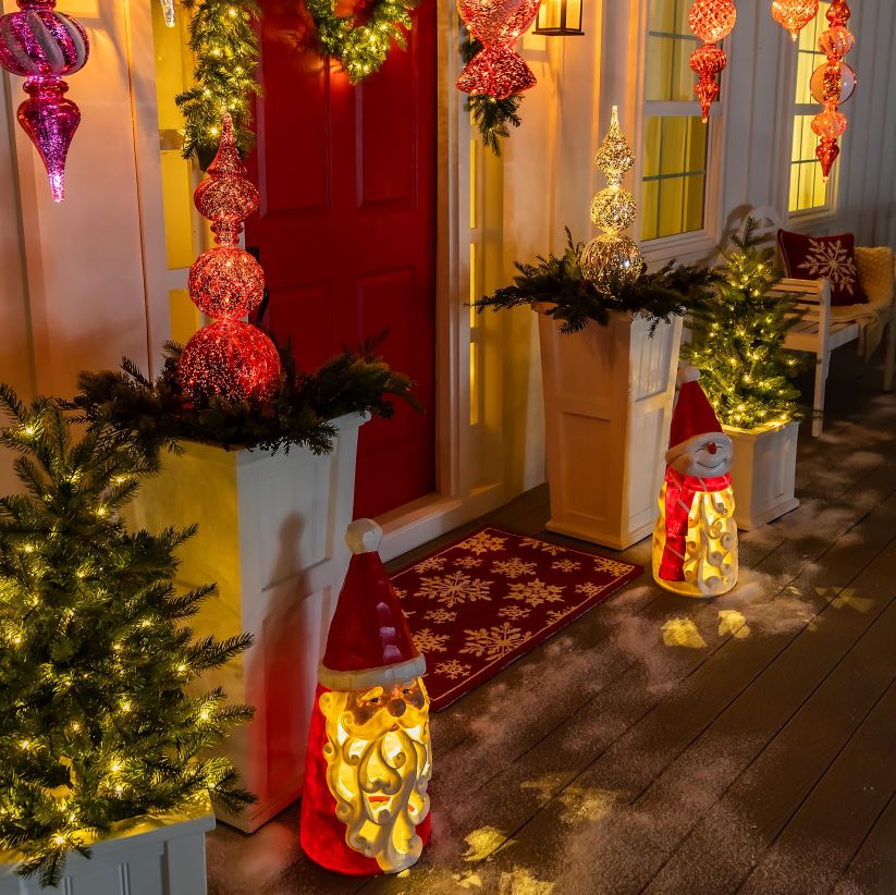 Plow & Hearth cour et jardin Grand ornement tourbillonnant éclairé et incassable, intérieur/extérieur 0BNZ82