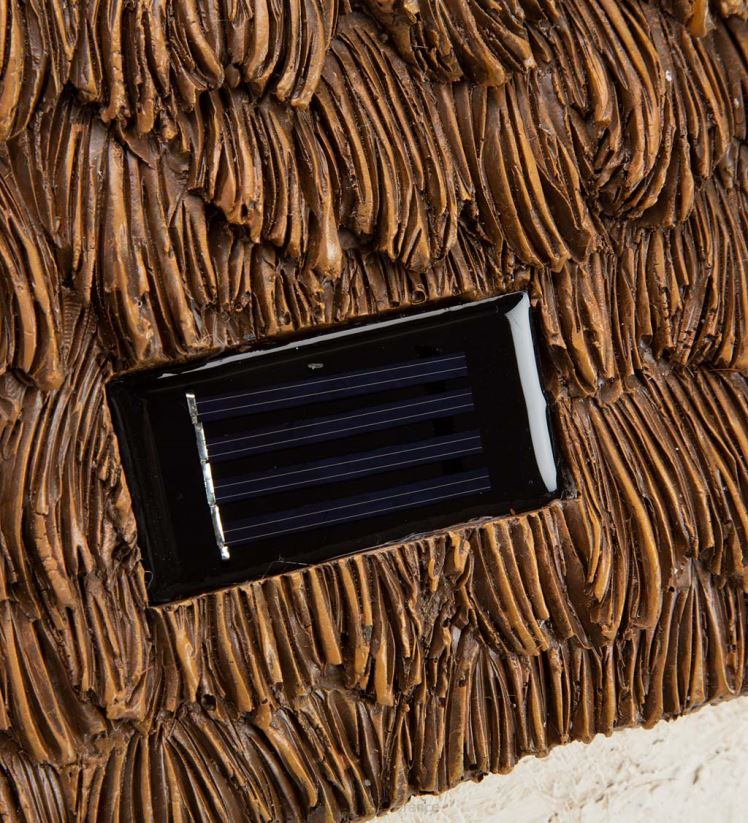 Plow & Hearth cour et jardin Jardin de fées miniature, maison de campagne anglaise solaire 0BNZ186