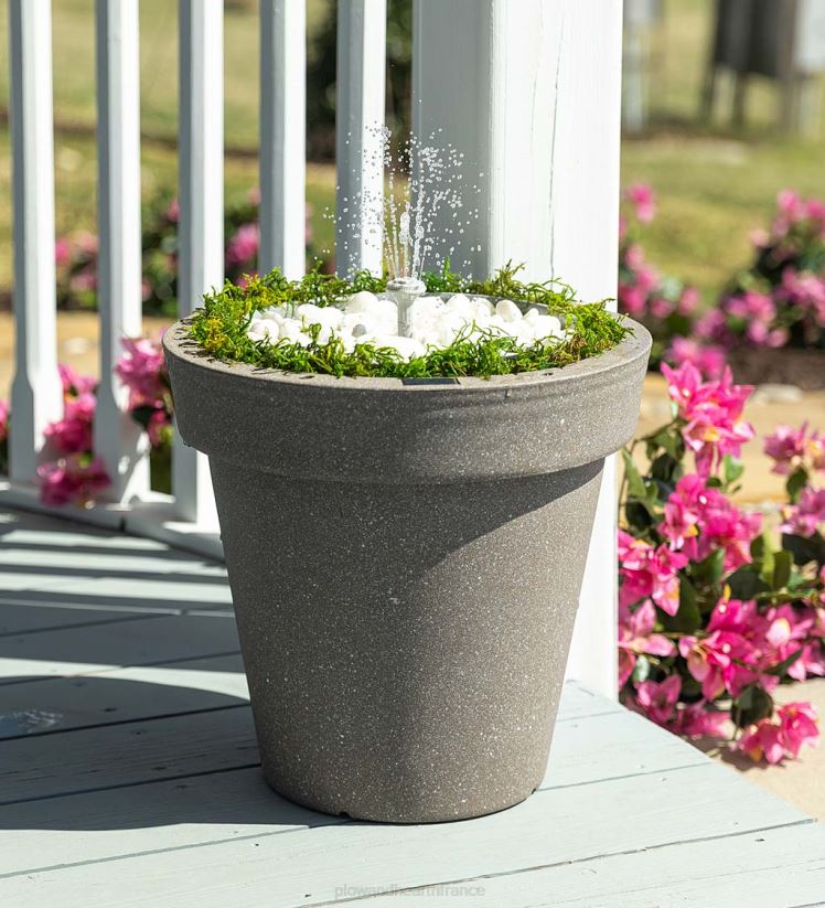 Plow & Hearth cour et jardin Kit de fontaine intelligente rechargeable sans fil Hydria 0BNZ91