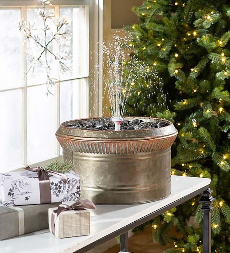 Plow & Hearth cour et jardin Kit de fontaine intelligente rechargeable sans fil Hydria 0BNZ91