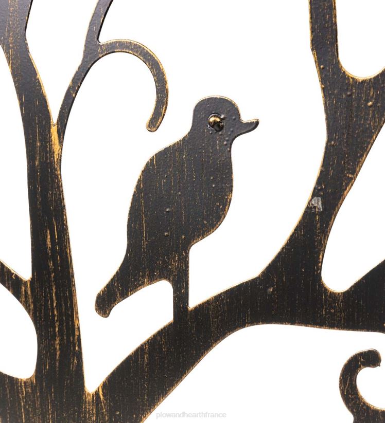 Plow & Hearth cour et jardin Tonnelle de jardin en forme d'arbre de vie en métal avec portail 0BNZ169