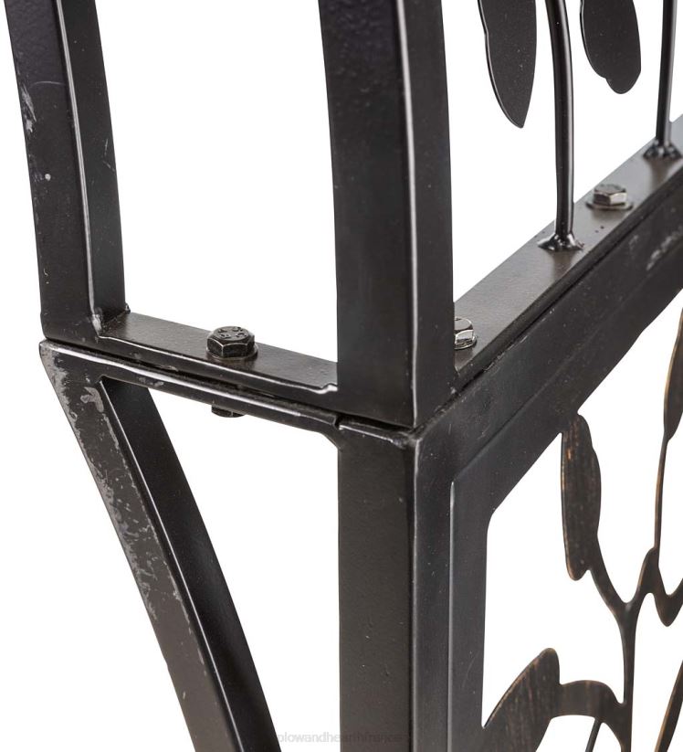 Plow & Hearth cour et jardin Tonnelle de jardin en forme d'arbre de vie en métal avec portail 0BNZ169