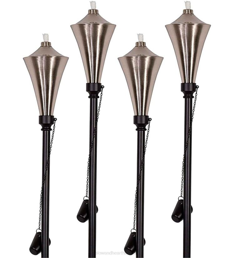 Plow & Hearth cour et jardin Torches de jardin 4 en 1, lot de 4 - caramel 0BNZ347