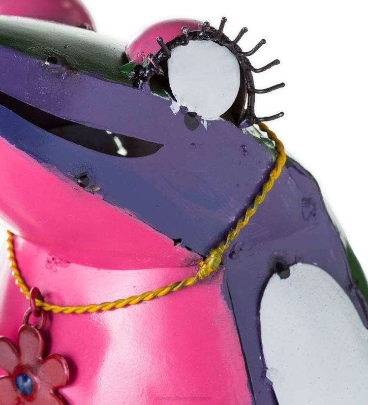 Plow & Hearth cour et jardin art de jardin de grenouille de thé en métal recyclé 0BNZ68