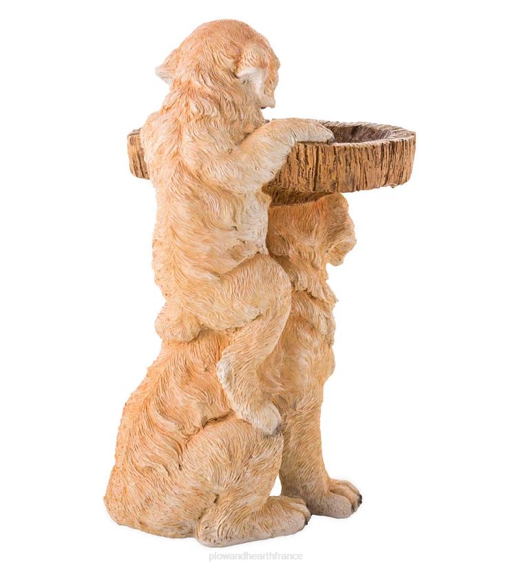 Plow & Hearth cour et jardin bain d'oiseaux pour chiots ludiques 0BNZ90