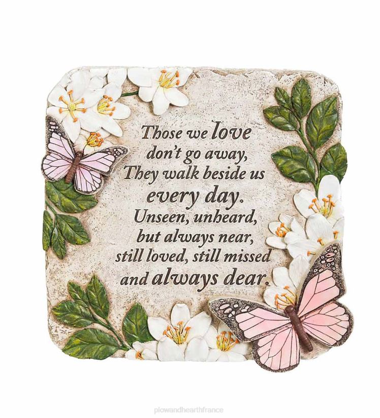 Plow & Hearth cour et jardin ceux que nous aimons papillons jardin commémoratif pierre 0BNZ294