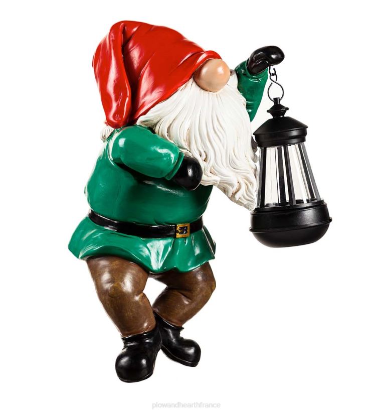 Plow & Hearth cour et jardin cintre de clôture de gnome solaire 0BNZ333