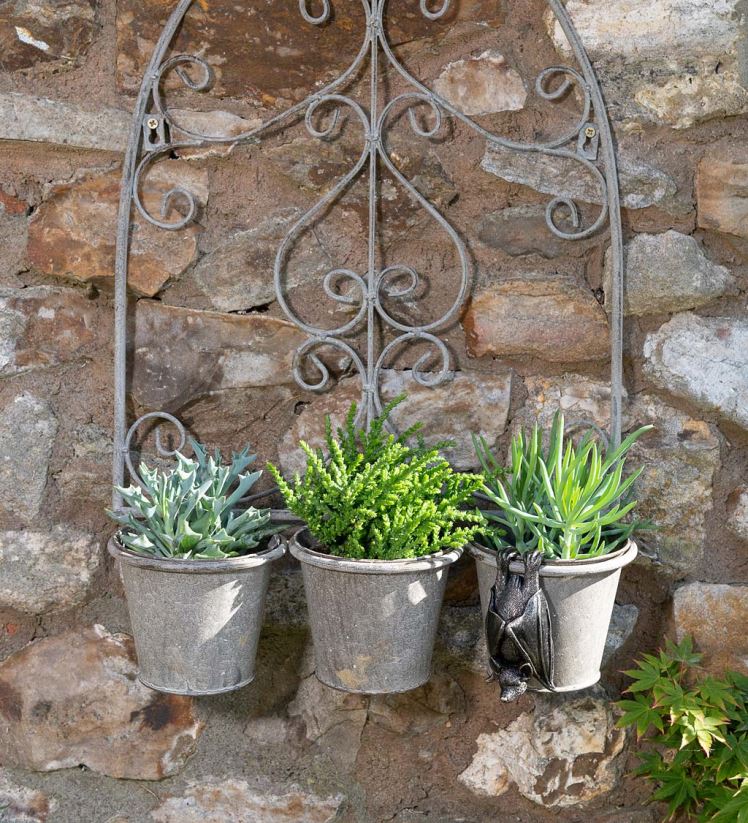 Plow & Hearth cour et jardin cintre de pot de copain de pot de chauve-souris 0BNZ324
