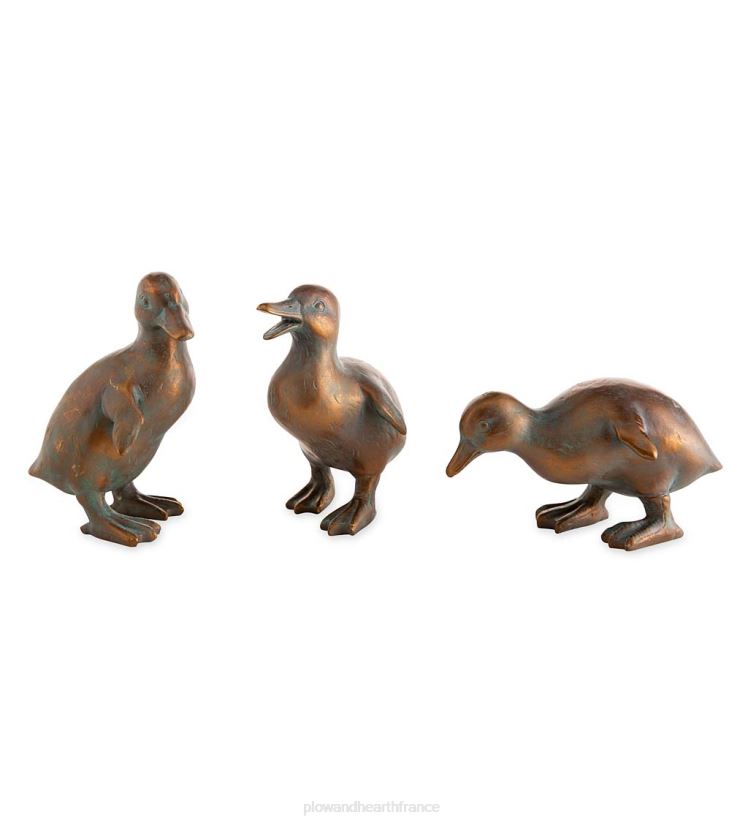 Plow & Hearth cour et jardin famille de canards avec mère et trois bébés, lot de 4 0BNZ92