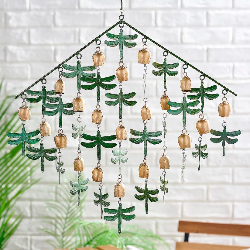 Plow & Hearth cour et jardin icônes de jardin à plusieurs niveaux et cloches mobiles à vent - papillon 0BNZ128