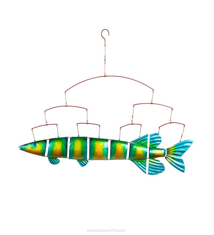 Plow & Hearth cour et jardin mobile poisson volant irisé 0BNZ393