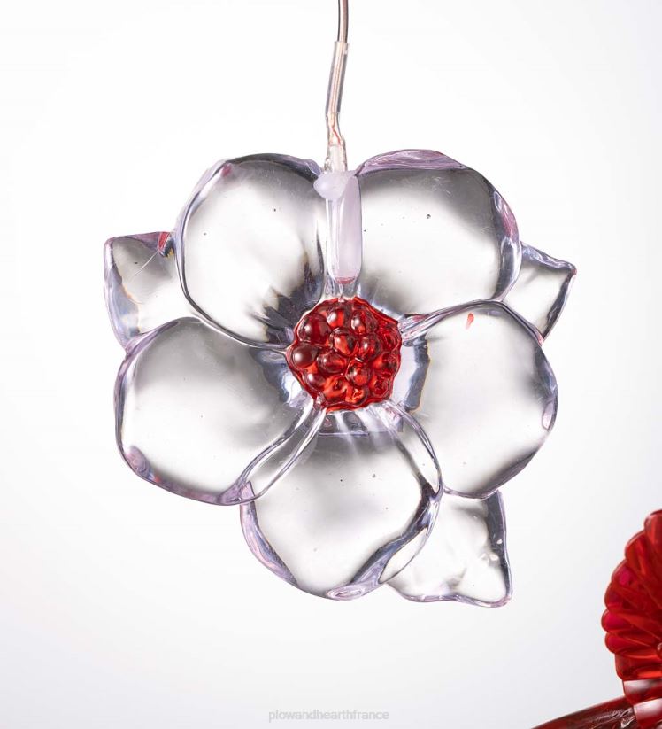 Plow & Hearth cour et jardin mobile solaire aux couleurs changeantes avec cardinaux et fleurs 0BNZ303