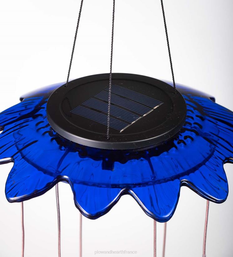 Plow & Hearth cour et jardin mobile solaire aux couleurs changeantes avec cardinaux et fleurs 0BNZ303