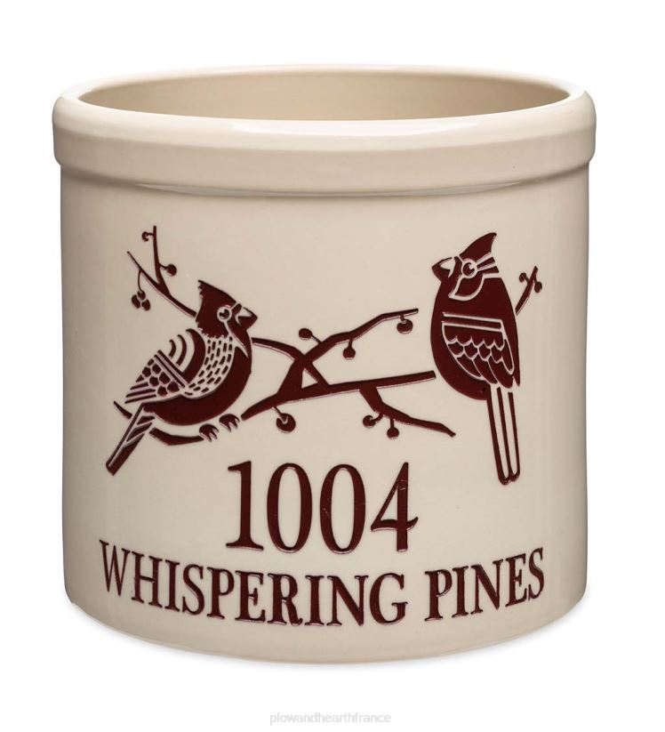 Plow & Hearth cour et jardin pot en grès adresse cardinal - rouge 0BNZ100