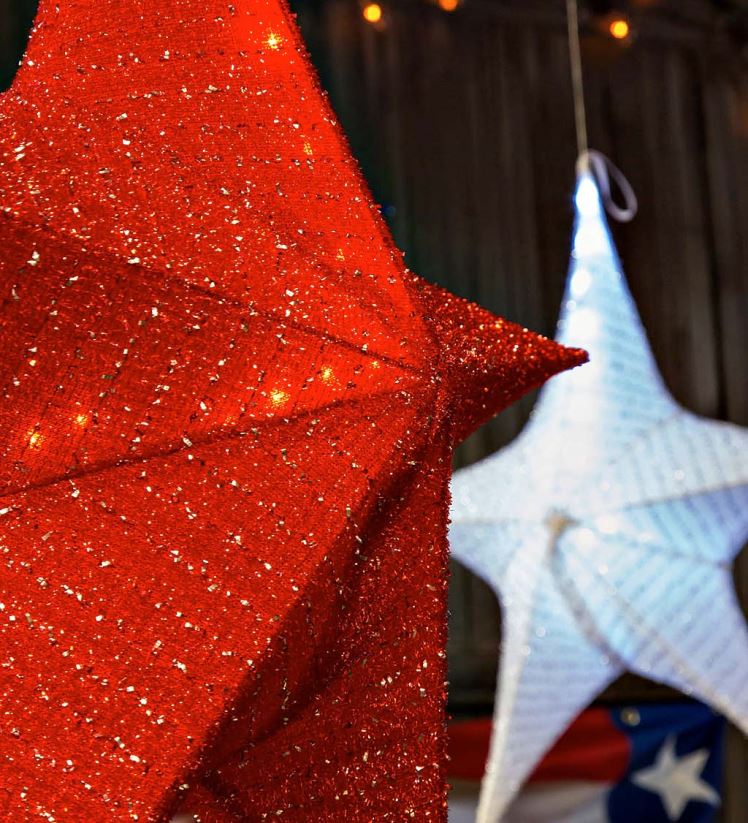 Plow & Hearth cour et jardin étoile en tissu suspendue éclairée 0BNZ232