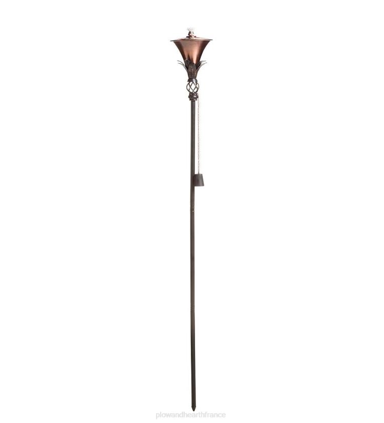 Plow & Hearth cour et jardin torches de jardin en acier, lot de 2 - nickel 0BNZ204