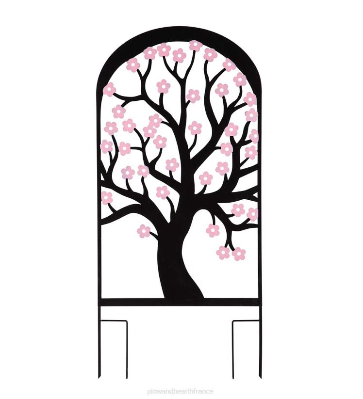 Plow & Hearth cour et jardin treillis de jardin de cerisier en métal coloré 0BNZ309