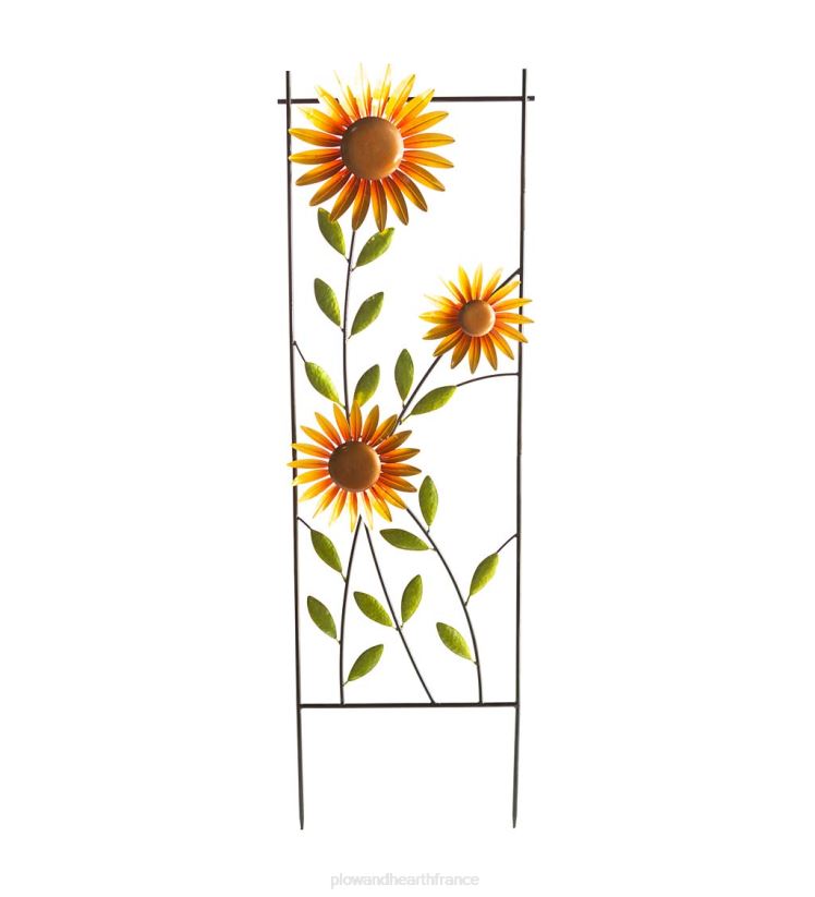 Plow & Hearth cour et jardin treillis de jardin en métal tournesol tournant 0BNZ242