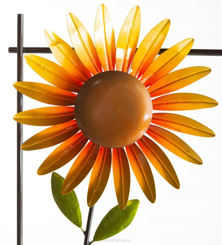 Plow & Hearth cour et jardin treillis de jardin en métal tournesol tournant 0BNZ242
