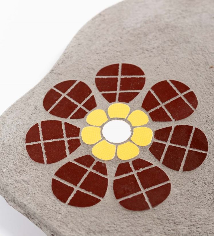 Plow & Hearth cour et jardin tremplin en mosaïque - rouge 0BNZ194