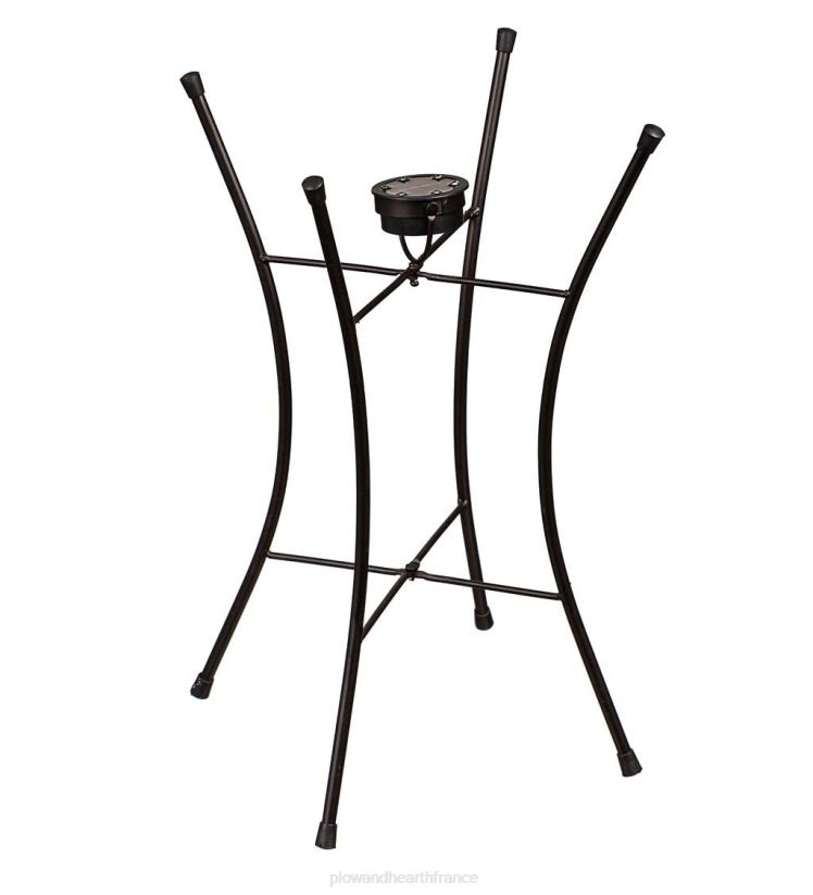 Plow & Hearth cour et jardin Bain d'oiseau en verre gaufré peint à la main avec papillon abondant avec support solaire 0BNZ479