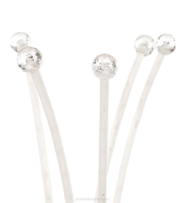 Plow & Hearth cour et jardin Lampes solaires colorées avec finition givrée. 0BNZ444