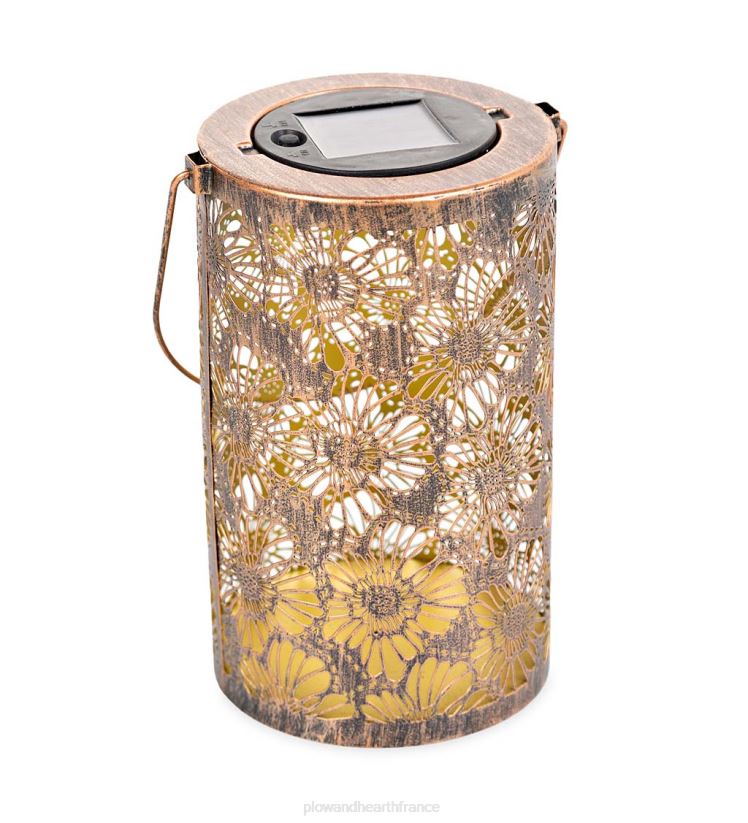 Plow & Hearth cour et jardin lanterne à fleurs silhouette solaire 0BNZ471