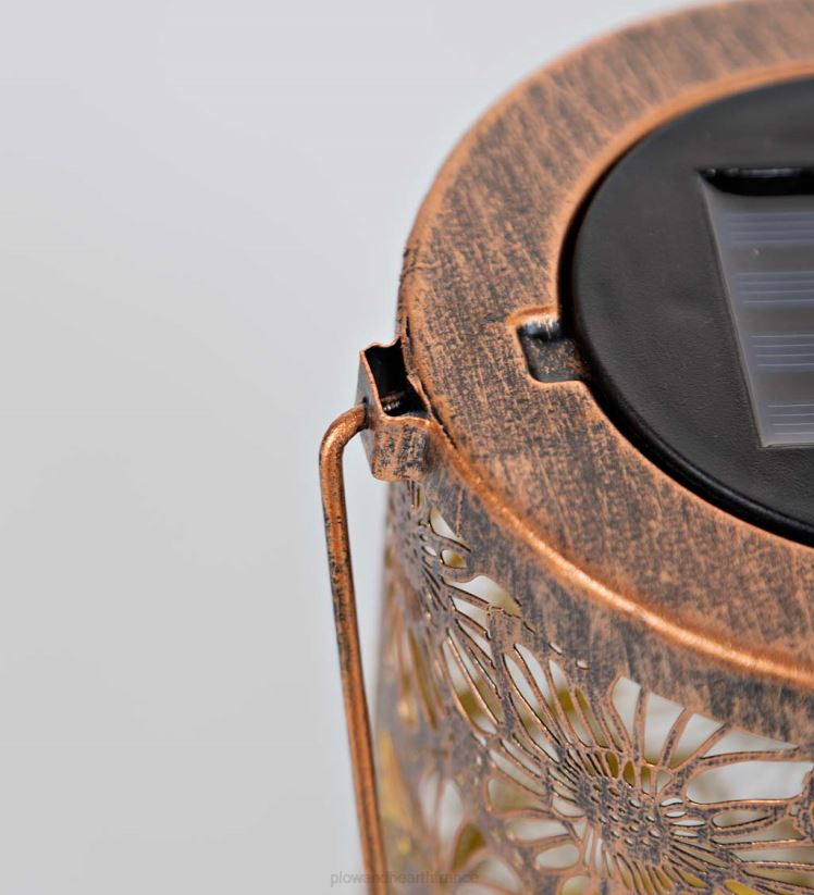 Plow & Hearth cour et jardin lanterne à fleurs silhouette solaire 0BNZ471