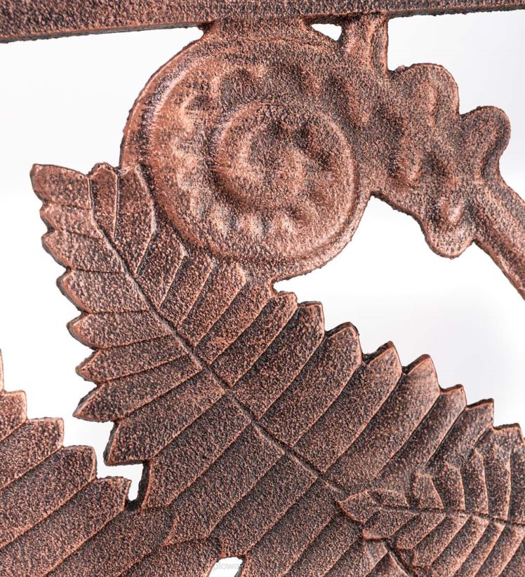 Plow & Hearth cour et jardin banc de jardin en métal frondes de fougère - bronze 0BNZ505