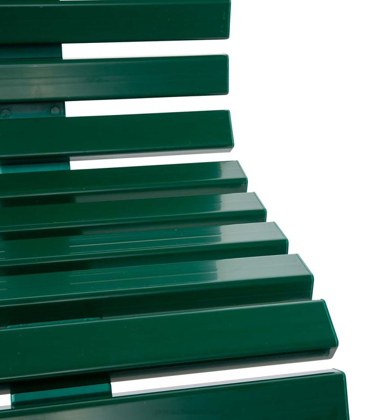 Plow & Hearth cour et jardin banc de jardin ergonomique en pvc résistant aux intempéries - ton bois optique 0BNZ498