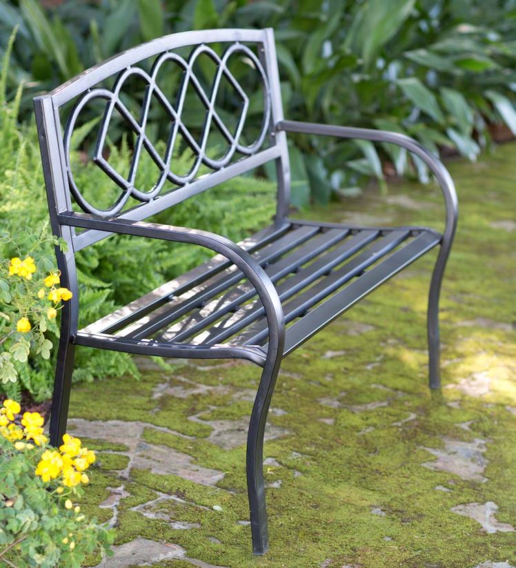 Plow & Hearth cour et jardin banc de jardin noeud celtique 0BNZ489