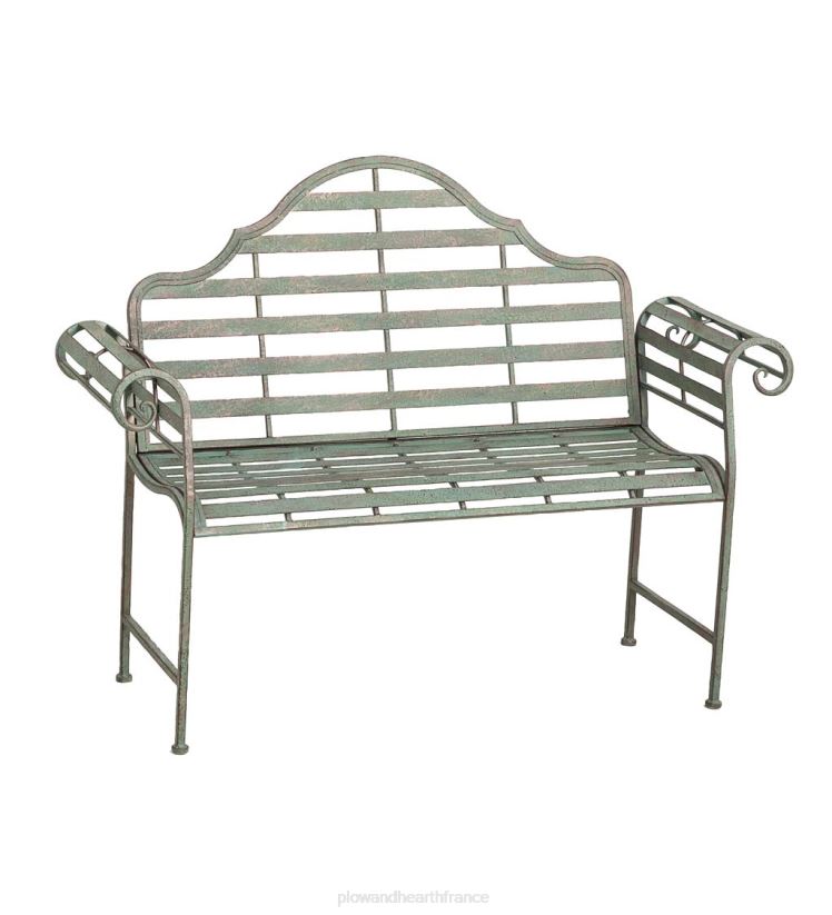 Plow & Hearth cour et jardin banc en métal de style chippendale 0BNZ504