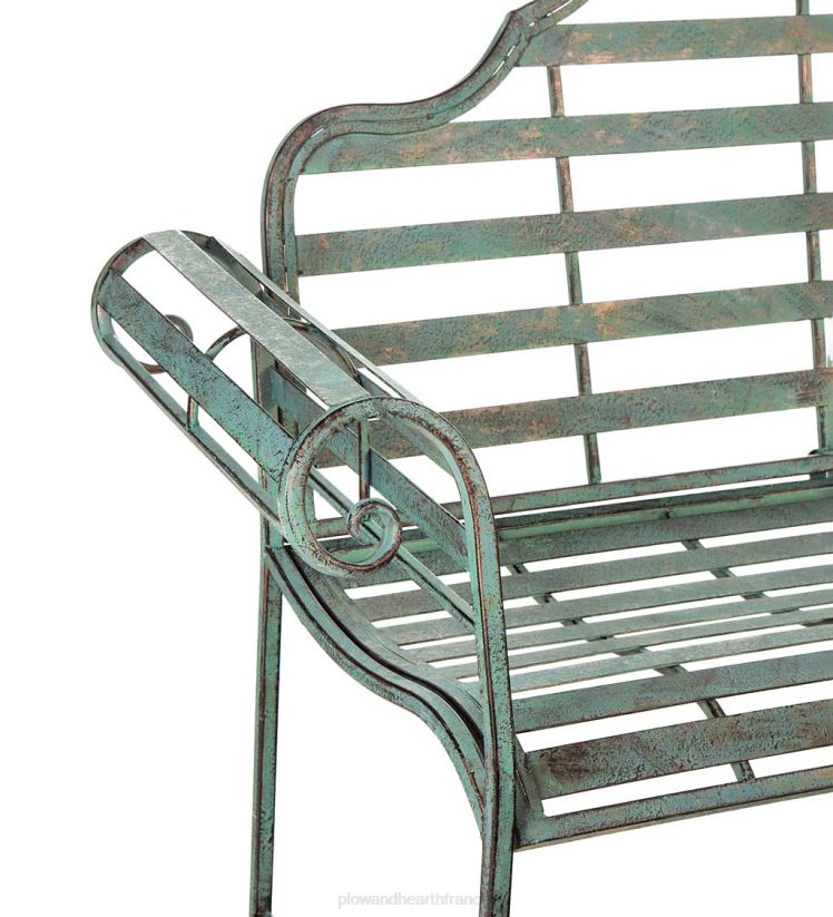 Plow & Hearth cour et jardin banc en métal de style chippendale 0BNZ504