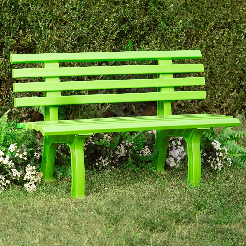 Plow & Hearth cour et jardin petit banc de jardin 2 places en pvc résistant aux intempéries - vert 0BNZ494