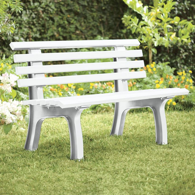 Plow & Hearth cour et jardin petit banc de jardin 2 places en pvc résistant aux intempéries - vert 0BNZ494