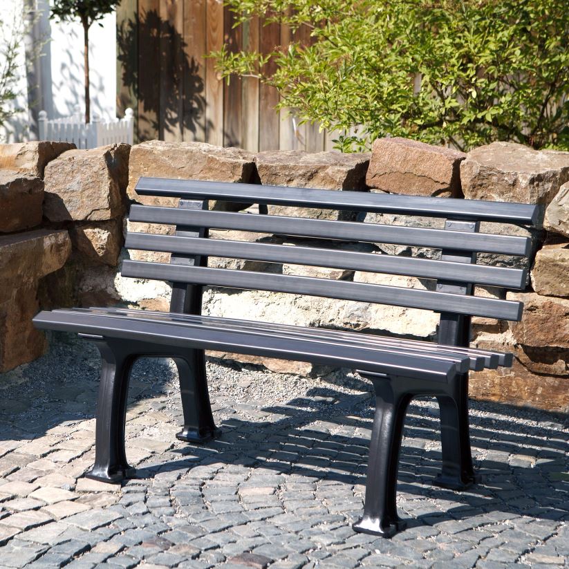Plow & Hearth cour et jardin petit banc de jardin 2 places en pvc résistant aux intempéries - vert 0BNZ494