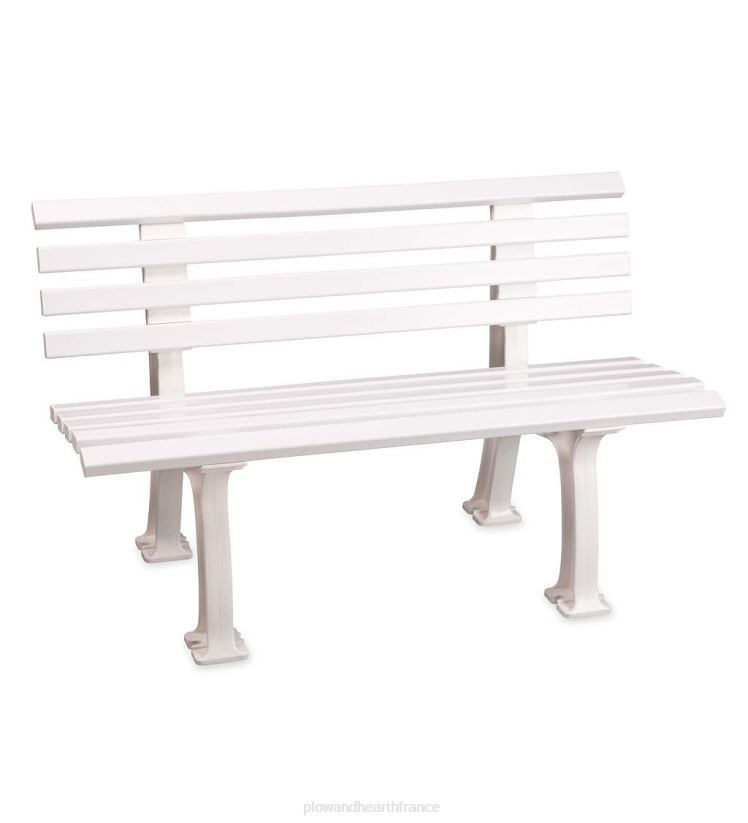 Plow & Hearth cour et jardin petit banc de jardin 2 places en pvc résistant aux intempéries - vert 0BNZ494