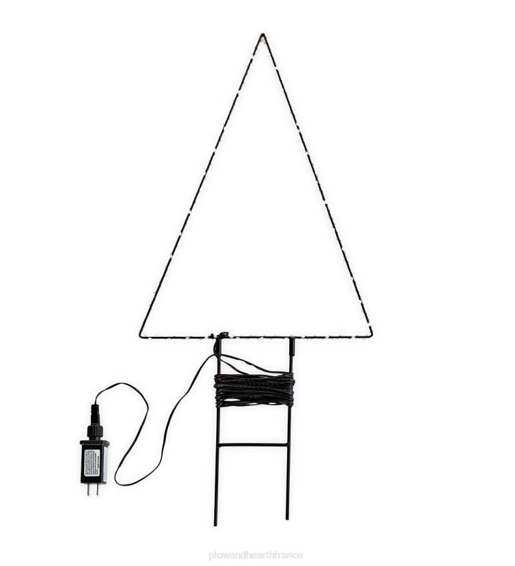 Plow & Hearth cour et jardin Arbre de Noël en métal à éclairage électrique intérieur/extérieur 0BNZ15